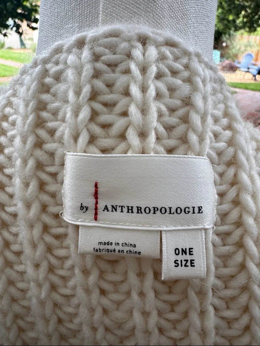 By Anthropologie Long Cardigan + Scarf Set Ivory Rainbow Fringe One Size